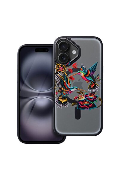 bestcase Husa Compatibila cu Apple iPhone 16 cu Design Hommingbird, Shockproo...