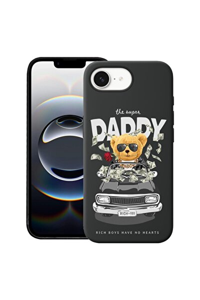bestcase Калъф за Apple iPhone 16e, Премиум тънък силиконов 1.2ММ, Дядо Мечо,...