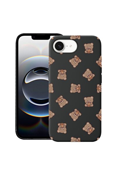 bestcase Калъф за Apple iPhone 16e, Премиум тънък силиконов 1.2ММ, Десен с пл...