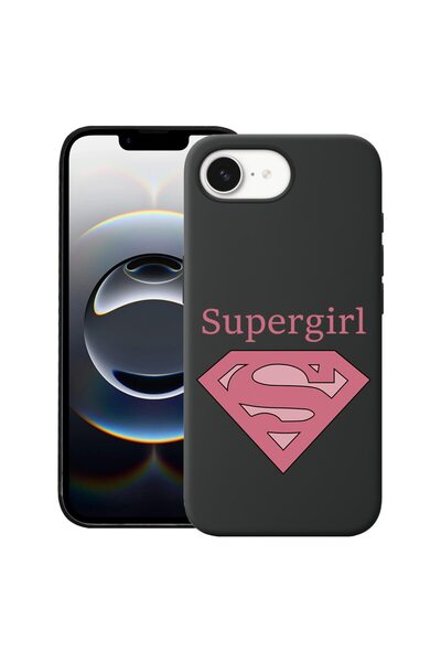 bestcase Калъф за Apple iPhone 16e, Премиум тънък силиконов 1.2ММ, Супергърл,...