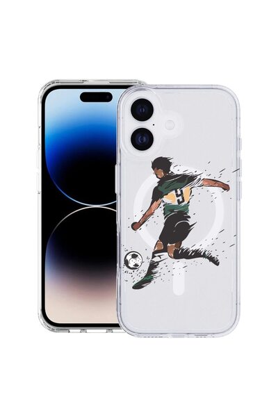 bestcase Θήκη για Apple iPhone 17 με σχέδιο ποδοσφαίρου, MagSafe Αντικραδασμι...
