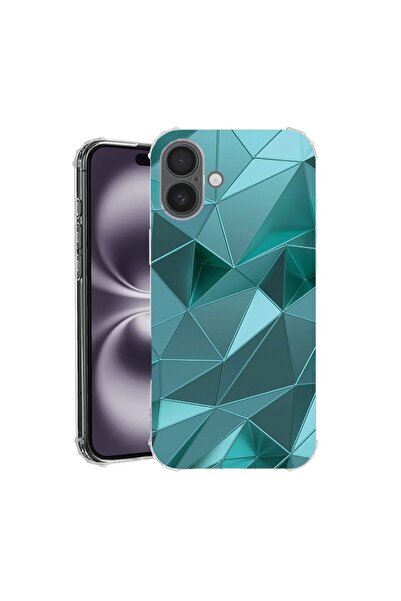 bestcase Husă pentru Apple iPhone 17 cu Design Green Mosaic, Antișoc, Colțuri...