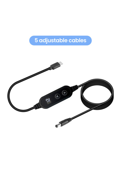 Choice1 كابل توصيل من النوع C إلى DC بطول 1 متر، كابل طاقة 5V/9V/12V/15V/20V،...