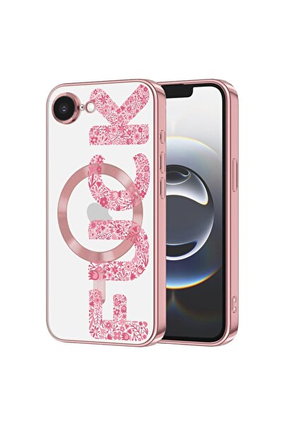 bestcase Husa Luxury MagSafe, Compatibila Apple iPhone 16e, Mesaj rebel flora...