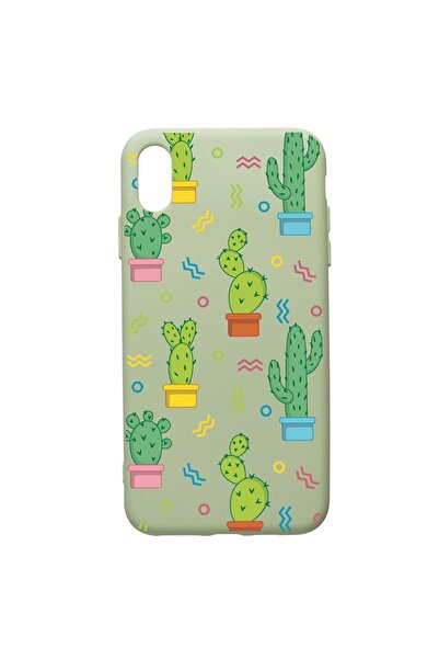 bestcase Θήκη Σιλικόνης Premium Συμβατή με Apple iPhone XS Max, Κάκτος, με υφ...