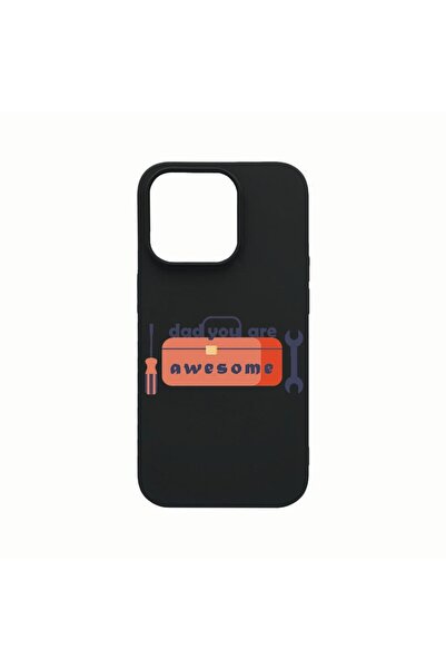 bestcase Husa Silicon, Compatibila cu Apple iPhone 14 Pro Max, Awesome Dad, r...