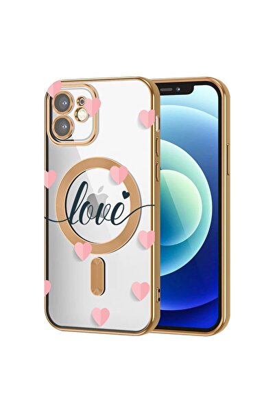 bestcase Πολυτελής Θήκη MagSafe, Συμβατή με Apple iPhone 12, Κόκκινες Καρδιές...