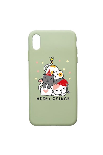 bestcase Θήκη Σιλικόνης Premium Συμβατή με Apple iPhone XS Max, Merry Catmas,...