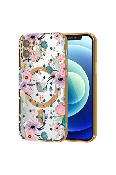 bestcase Husa Luxury MagSafe, Compatibila Apple iPhone 11, Flori colorate ‚Äì...