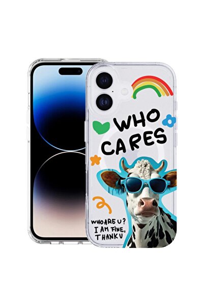 bestcase Husă pentru Apple iPhone 17 cu Design Cool Cow - Who Cares?, TPU Ant...