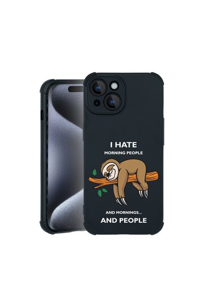 bestcase Husa TPU Pro Shock Compatibila cu Apple iPhone 15, cu Design I Hate ...