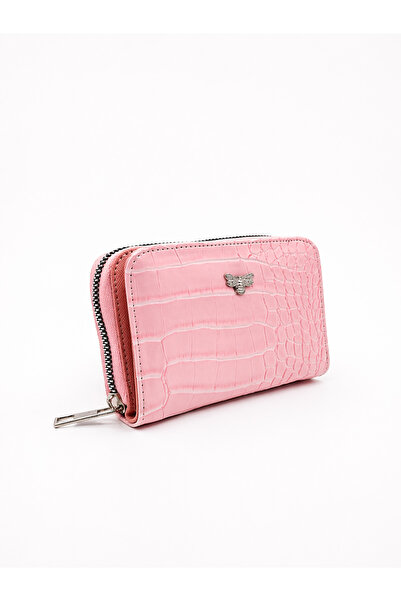 UCCELLO Women's Crocodile Patterned Zipper Wallet – Stylish and Convenient Wa...