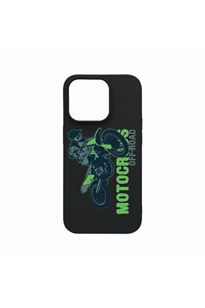 bestcase Husa Silicon, Compatibila cu Apple iPhone 14 Pro Max, Motocross, rez...