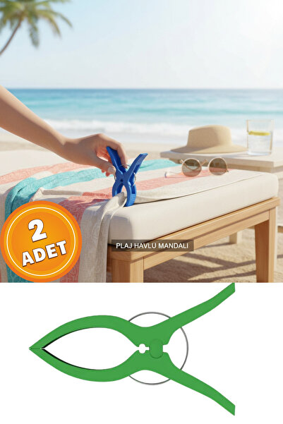 CANVELA 2 Adet XXL Büyük Boy Şezlong Plaj Havlu Mandalı Halı Asma Battaniye v...