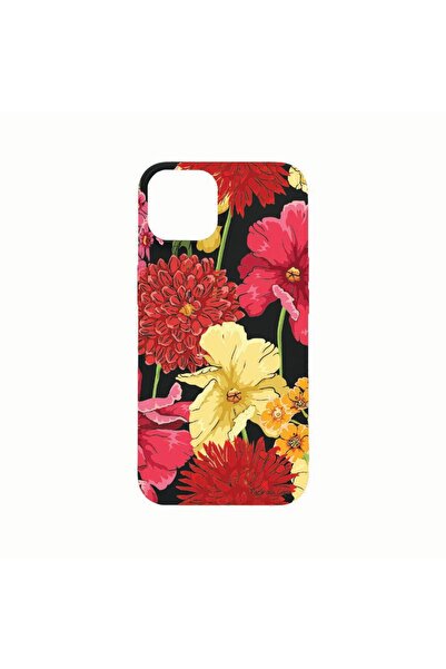 bestcase Θήκη σιλικόνης, Συμβατή με Apple iPhone 14, Κόκκινα και κίτρινα λουλ...