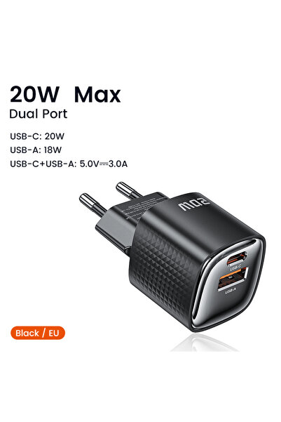 Choice3 toocki EU Black Toocki 20W GaN USB Charger For Phone PD 3.0 Fast Char...