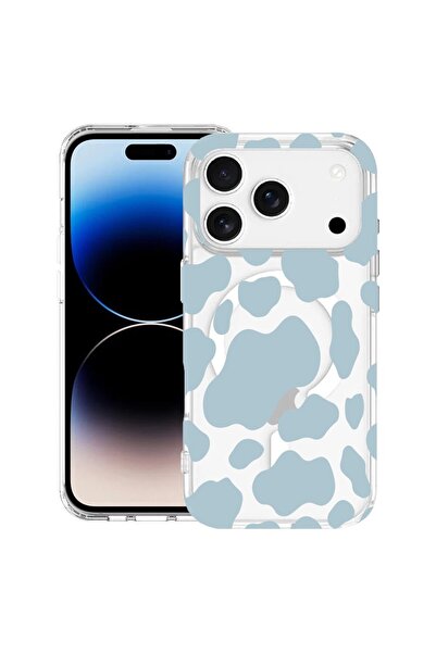 bestcase Husa pentru Apple iPhone 17 Pro Max cu Design Blue Cow, Mag Anti Sho...