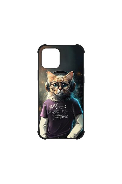 bestcase Θήκη MaxSafe Glassy, Συμβατή με Apple iPhone 12, Cool Cat, Χρώματα H...