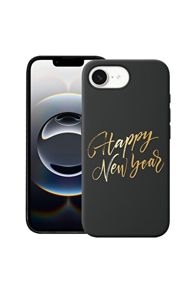 bestcase Калъф за Apple iPhone 16e, Премиум тънък силиконов 1.2ММ, Честита Но...