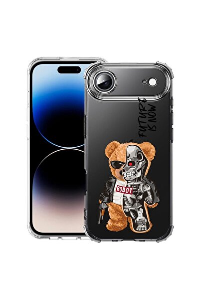 bestcase Husă pentru Apple iPhone 17 Air cu Design Jumătate Robot Jumătate Ur...