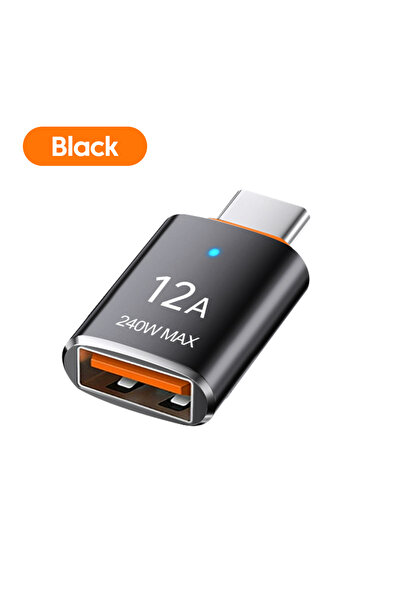 Choice8 محول شحن سريع 240 واط من النوع C ذكر إلى USB 3.0 أنثى أسود 12A، ناقل ...