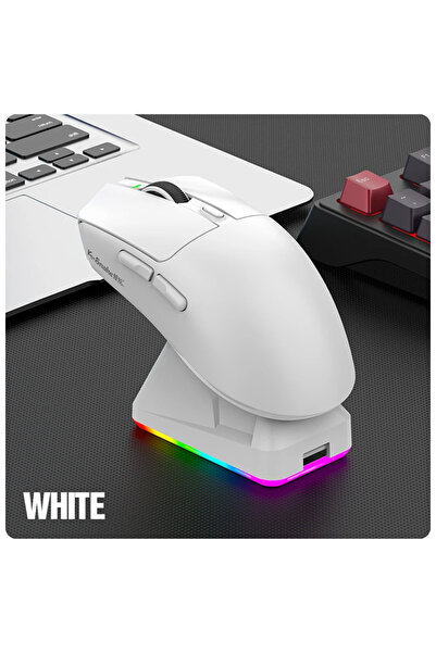Choice3 ماوس الألعاب اللاسلكي X11 White K-Snake X11PM بتقنية البلوتوث، 12000 ...