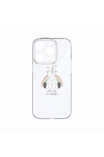 bestcase Θήκη, Συμβατή με Apple iPhone 14 Pro, Μονόκερος - Δεν με νοιάζει, Αν...