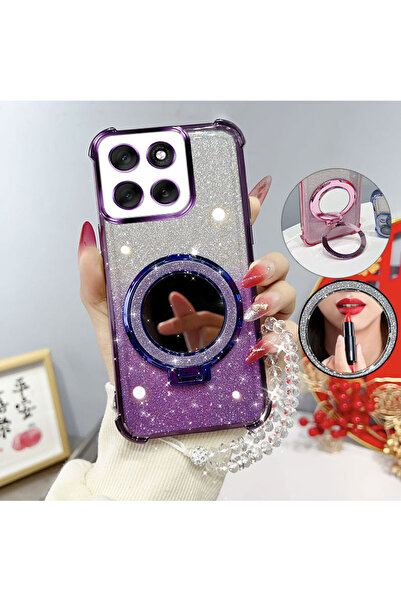 Choice7 Moto G86 Power Case & Strap Purple Glitter Four-Corner Shockproof Pho...