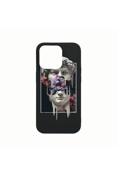 bestcase Θήκη σιλικόνης, Συμβατή με Apple iPhone 14 Pro, Άγαλμα Ντέιβιντ, ανθ...