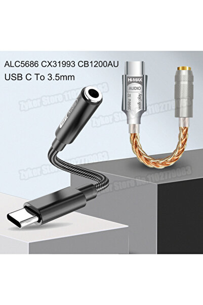 Choice1 محول صوت ALC5686 أسود عالي الدقة من نوع C إلى 3.5 مم مع مضخم سماعات ا...