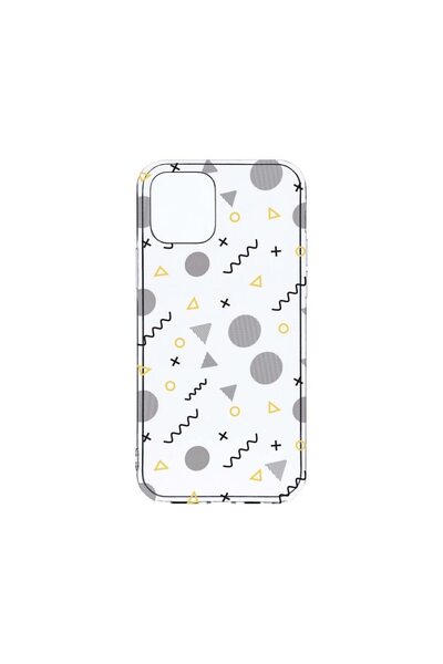 bestcase Husa Clear Silicon 2MM, Compatibila Cu Apple iPhone 12, Abstract, An...