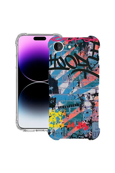 bestcase Husa pentru Apple iPhone 16e, Anti Shock 1.5MM, Graffiti Wall, Prote...