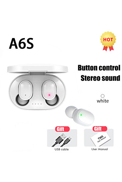 choice2 سماعات أذن لاسلكية بيضاء TWS A6S، سماعات بلوتوث رياضية ستيريو، سماعات...