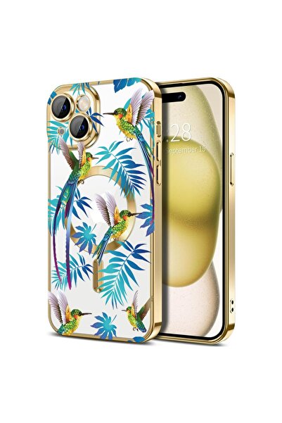 bestcase Πολυτελής Θήκη MagSafe, Συμβατή με Apple iPhone 15 Plus, Τροπικό - μ...