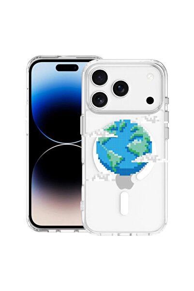 bestcase Husă pentru Apple iPhone 17 Pro cu Design Minecraft Earth, Mag Anti ...