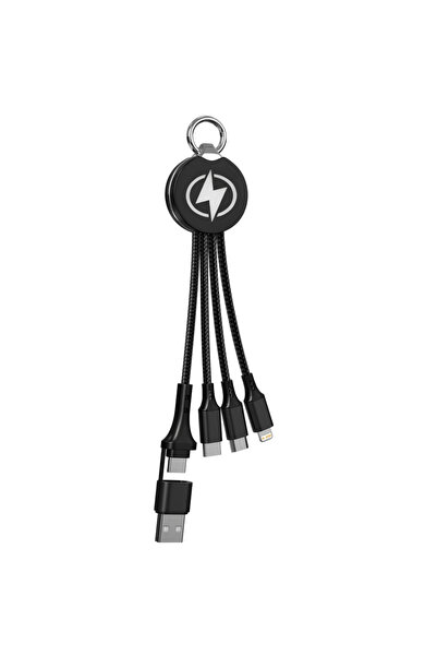 Choice كابل شحن سريع متعدد الاستخدامات 3 في 2 من النايلون المنسوج، يدعم USB و...