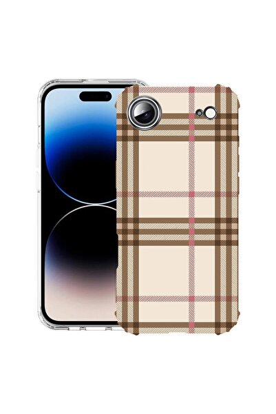 bestcase Husă pentru Apple iPhone 17 Air cu Design Plaid, Antișoc, Colțuri în...