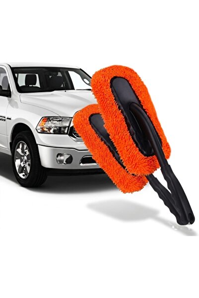 CFT 2 PACK Car Duster Exterior/Interior - Orange Microfiber