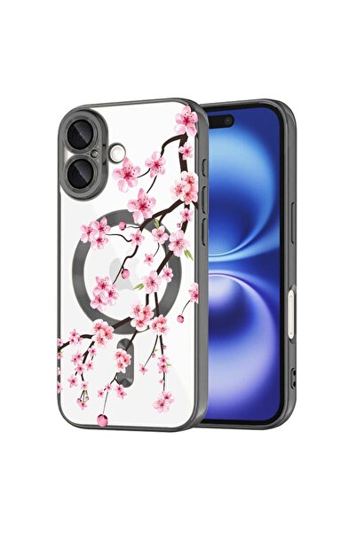 bestcase Πολυτελής Θήκη MagSafe, Συμβατή με Apple iPhone 16 Plus, Άνθη Κερασι...