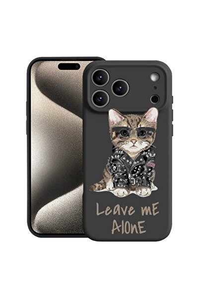 bestcase Husă pentru Apple iPhone 17 Pro cu designul Leave Me Alone Cat, Sili...