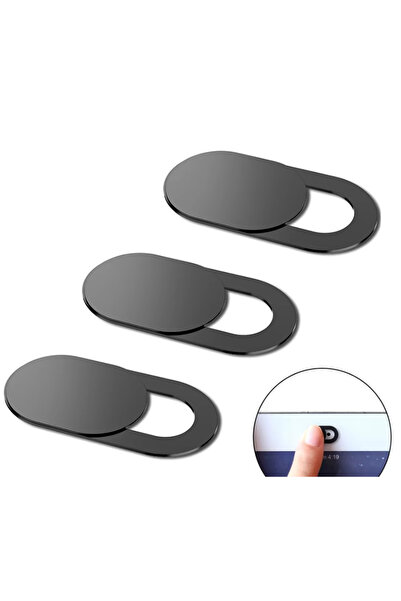 Choice4 3PCS Black Webcam Cover Shutter Magnet Slider Plastic Camera Cover fo...