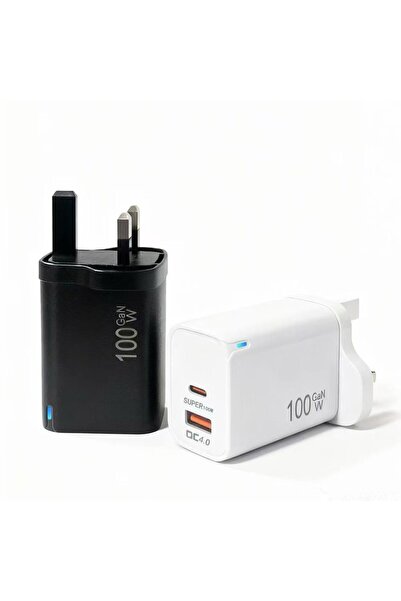 Choice UK 100W GaN USB-C +USBA Charger for MacBook Air ， ,Ipad Pro, Phone 17/...