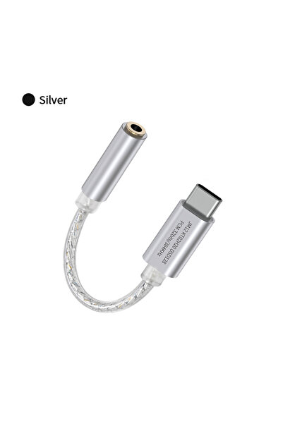 Choice JM12 Silver JCALLY JM12 Digital Audio Adapter Type-C to 3.5mm HIFI Sou...
