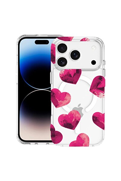 bestcase Husă pentru Apple iPhone 17 Pro Max cu Design cu model inimioare, Ma...