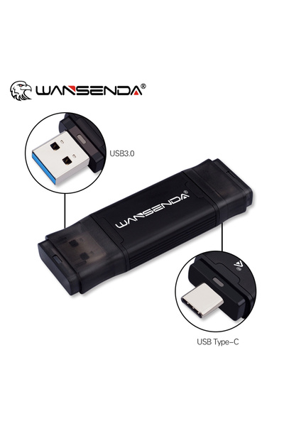Choice23 32 GB Black WANSENDA USB Flash Drive 2 IN 1 TYPE C & USB 3.0 Pen Dri...