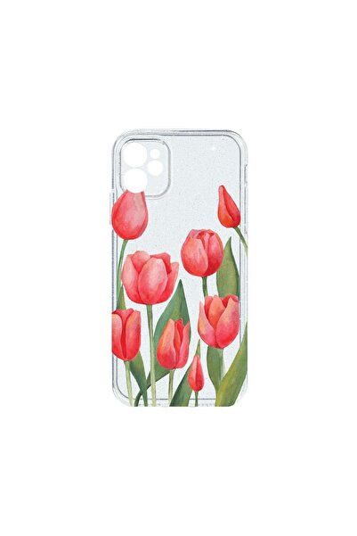 bestcase Θήκη Crystal Glitter 2MM, Συμβατή με Apple iPhone 11, Κόκκινες Τουλί...