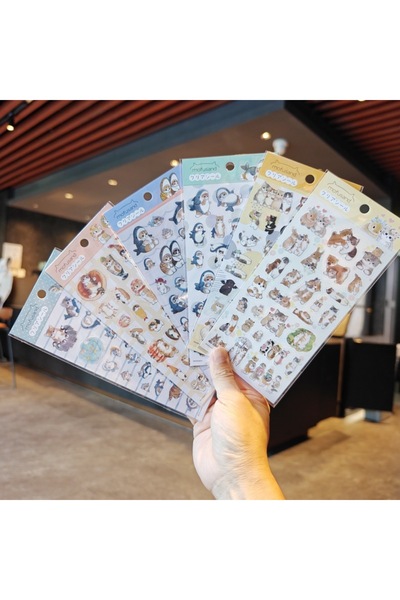 Choice1 6pcs mofusandSeries Cartoon Transparent Waterproof PVC Ledger Materia...