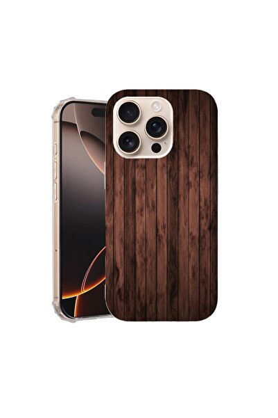 bestcase Калъф за Apple iPhone 16 Pro Max, Удароустойчив 1.5ММ, Орехово дърво...