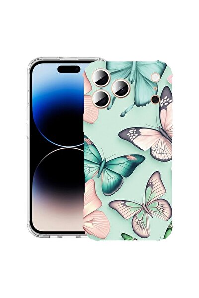 bestcase Husă pentru Apple iPhone 17 Pro cu Design Butterfly Pattern, Antișoc...