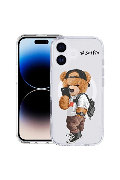 bestcase Husă pentru Apple iPhone 17 cu Design Selfie Ursuleț, Mag Anti Shock...